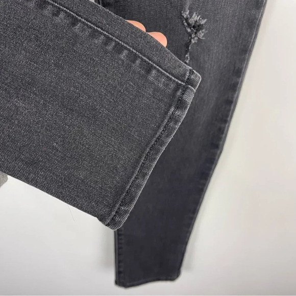 Harley Davidson Faded Black Studded Skinny Jeans Distressed Size 6 - Picture 4 of 10